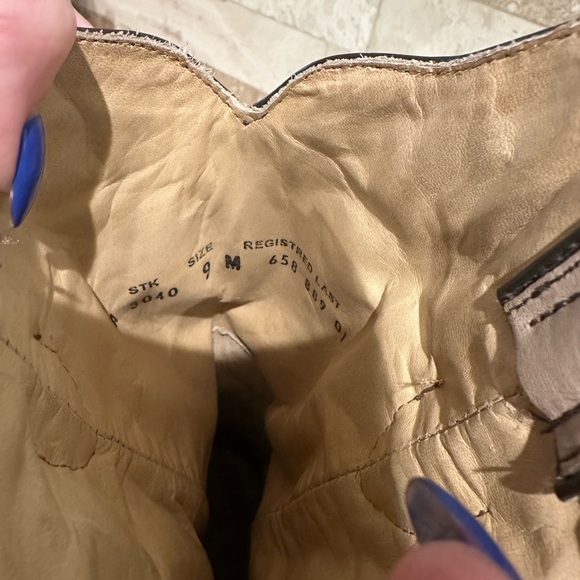 Women's Beige Cowboy Boots - Picture 6 of 6